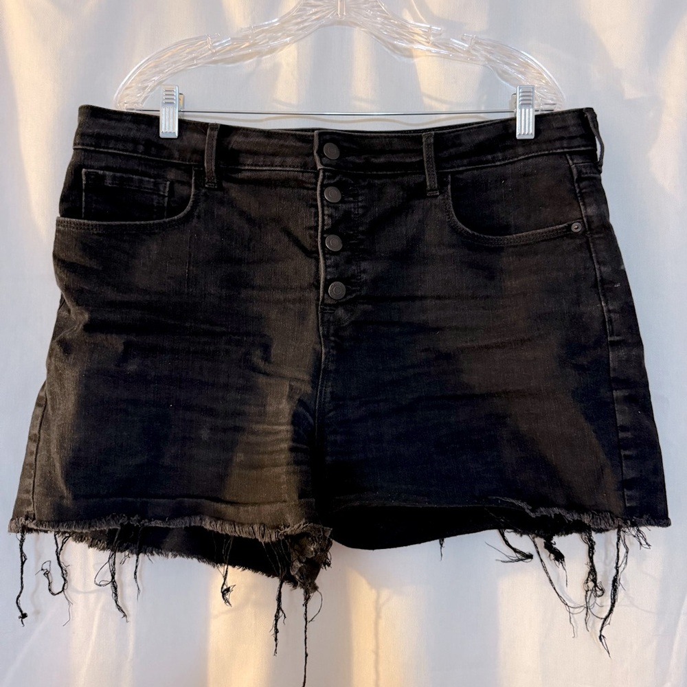 Old Navy Black Distressed Jean Shorts